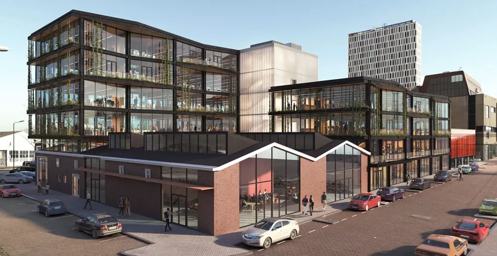 Construction KBF Warehouse started: 7,000 m² extension of characteristic office complex